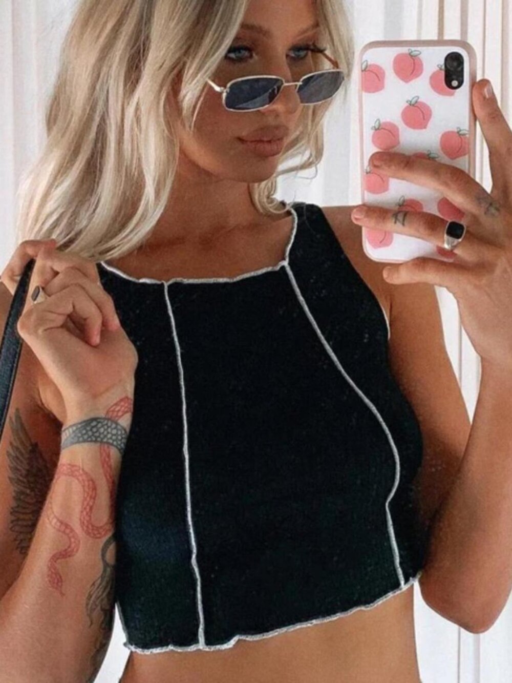 Princess Polly Christa Crop Top in Black